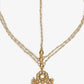 Gold-Polished White Kundan Studded Matha Patti - Ruby Raang | Swadesiicart