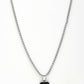 NVR Men's Silver-Plated Artificial Stone Stainless Steel Pendant with Chain - Swadesiicart
