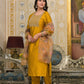 Partywear Designer Musted Yellow Poly Silk fabric Stitched Suit With Dupatta - Tanisha | Swadesiicart