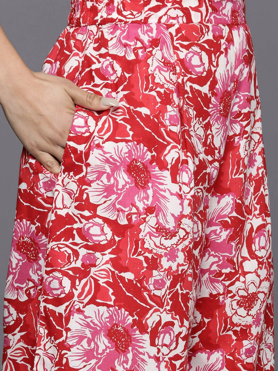Ahalyaa Women's Traditional Wear Co-ods - Red