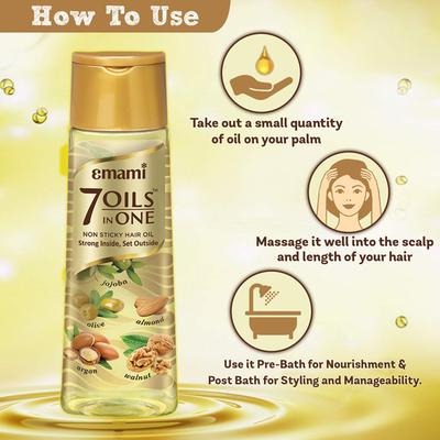 Emami 7 Oils in One Damage Control Hair Oil | Swadesiicart