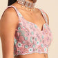 House of Panchhi Pink Net Sequins, Mirror and thread embroidery Lehenga choli & Dupatta | Swadesiicart