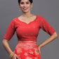 Astita Banarasi Silk Red Saree | Swadesiicart