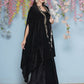 Joban Fashion Black Hand Embellished Cape with Inner and Skirt - Swadesiicart