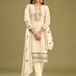 Off White Swarovski Work & Embroidered Eid Wear Salwar Suit - Emponline | Swadesiicart