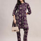 Aavyora Women's Purple Abstract Printed Pure Cotton Co-ord Set - Swadesiicart