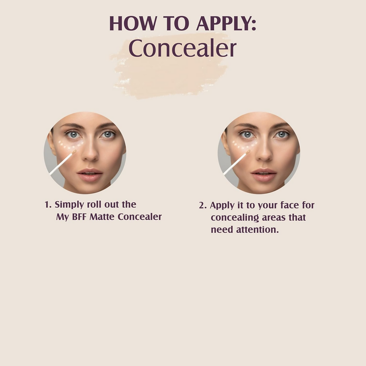 Glam21 My BFF Matte Liquid Concealer For All Skin Tone Matte Finish - Beige - Swadesiicart