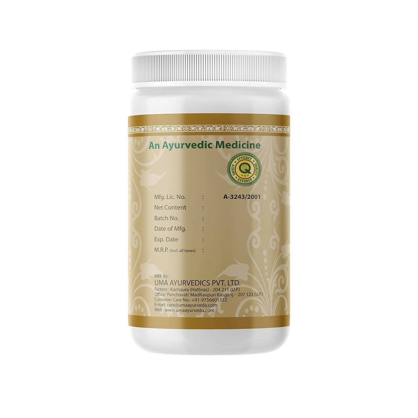 Uma Ayurveda Saptvinshtiko Guggulu Tablets - Swadesiicart