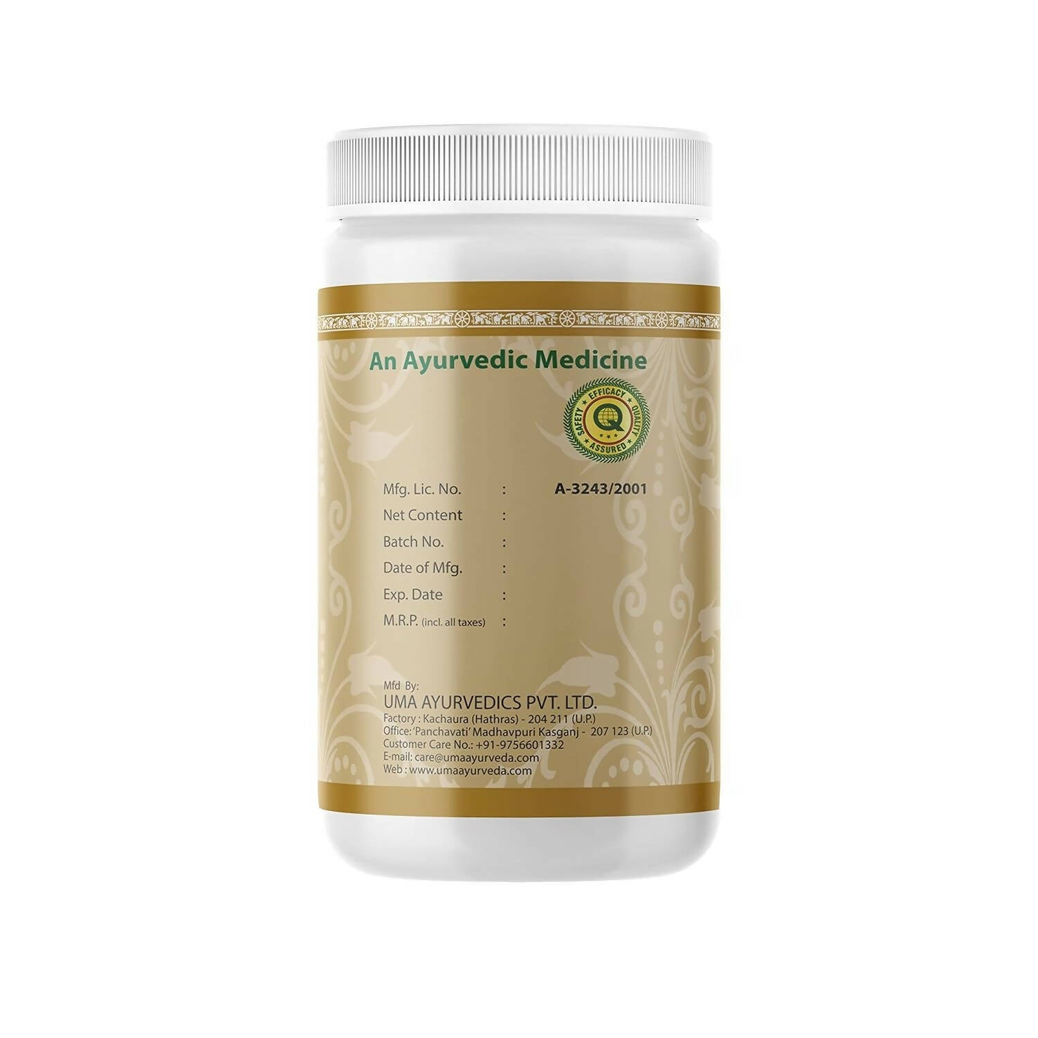 Uma Ayurveda Saptvinshtiko Guggulu Tablets - Swadesiicart