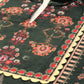 Ahalyaa Women Green & Pink Ethnic Motifs Printed Gotta Patti Velvet Kurta | Swadesiicart