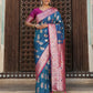 Shree Shyam Fashion Sky Blue Silk Saree