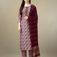 Jyoti Fashion Women's Maroon Rayon Embroidery & Sequence work Kurta with Trouser & Dupatta | Swadesiicart