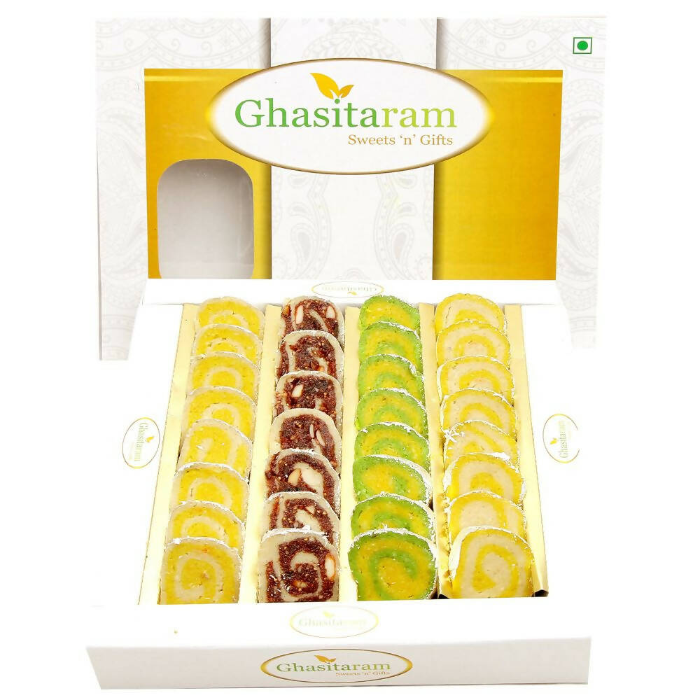 Ghasitaram Diwali Gifts Sweets Sugarfree Assorted Moons Box | Swadesiicart