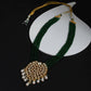 Gold-Toned Green Brass Gold-Polished Necklace - Ruby Raang | Swadesiicart