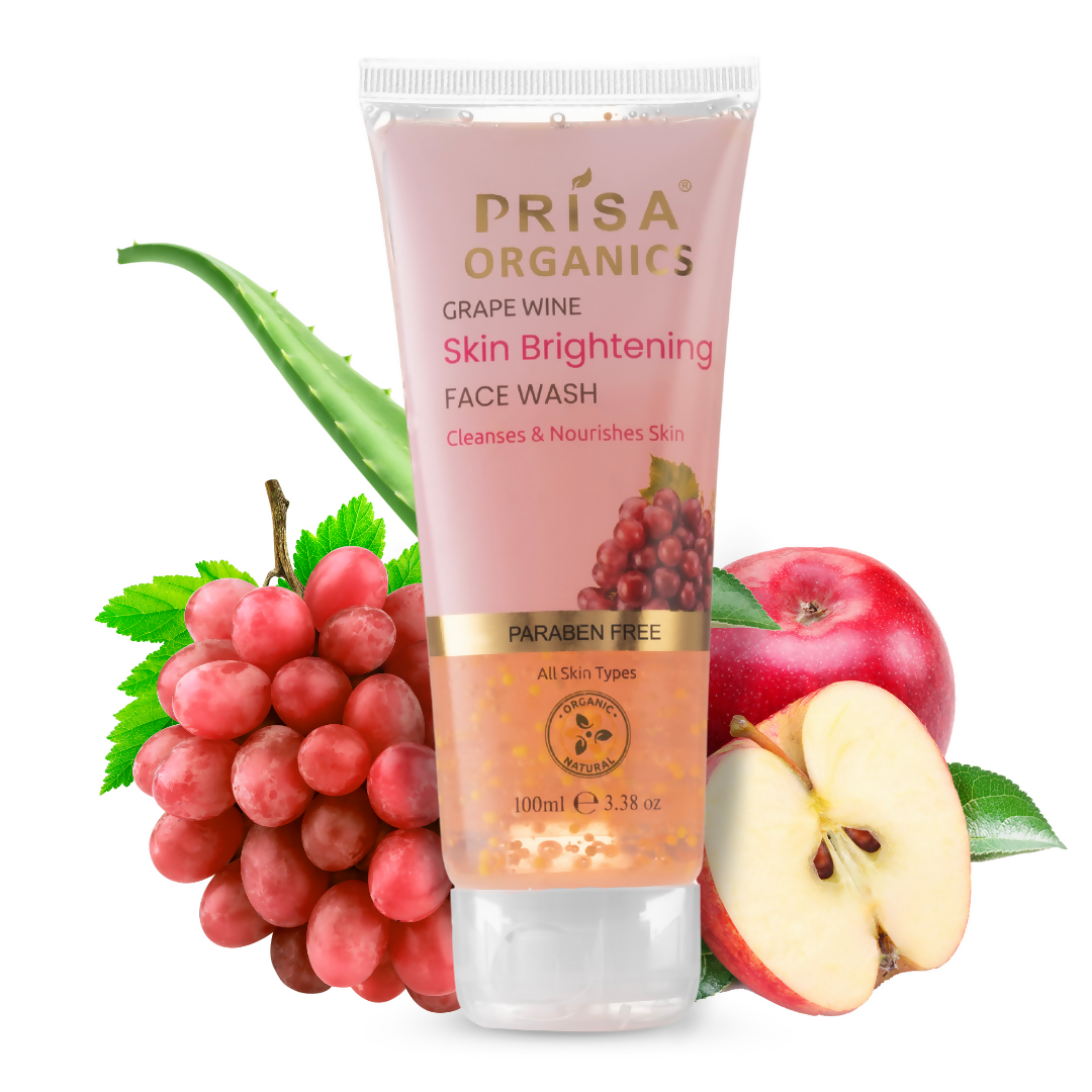 Prisa Organics Grape Wine Skin Brightening Face Wash - Veda Herbal Concept