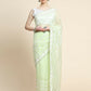 Vamsee Banno Lehriya Pista Green Organza Saree - Swadesiicart