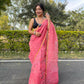 Vamsee Pink Organza Saree - Swadesiicart