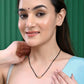 VOJ Gold-Polished AD-Studded & Beaded Mangalsutra - Swadesiicart