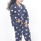 Breathables Kids Cotton Night Suit – Blue Panda Print Shirt & Pyjama Co-Ord Set For Boys & Girls