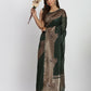 Shree Shyam Fashion Linen Cotton Dark Green Saree