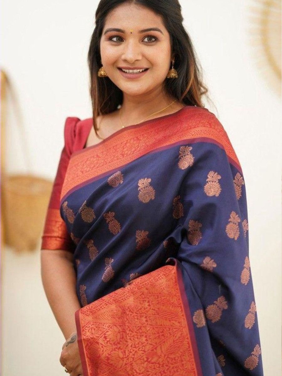 Anouk Woven Design Zari Banarasi Saree | Swadesiicart