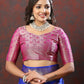 Lorenvalley Fashion Blue Soft Silk Woven Design Zari Weaving Saree - Swadesiicart