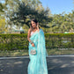 Vamsee Samriddhi Blue Organza Saree - Swadesiicart
