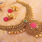 Multicolor Antique Necklace Set with Pearl Drops
