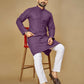 Anaita Lavender Embroidered Rayon Straight Kurta