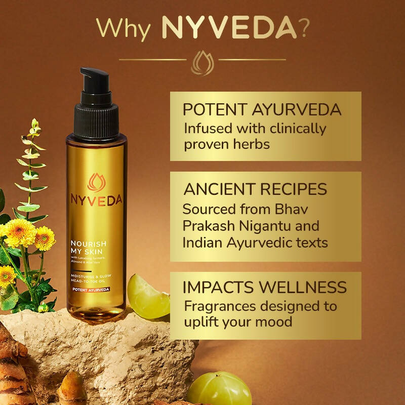 Nyveda Body Oil | Nourish My Skin Moisturise & Glow Head-To-Toe | Swadesiicart
