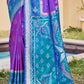 Shree Shyam Fashion Purple Pochampally Silk Saree