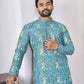 Anaita Blue Digital Printed Work Cotton Straight Kurta