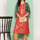Ahalyaa Women's Traditional wear Kurta - Red | Swadesiicart