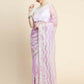 Vamsee Banno Lehriya Lavender Organza Saree - Swadesiicart