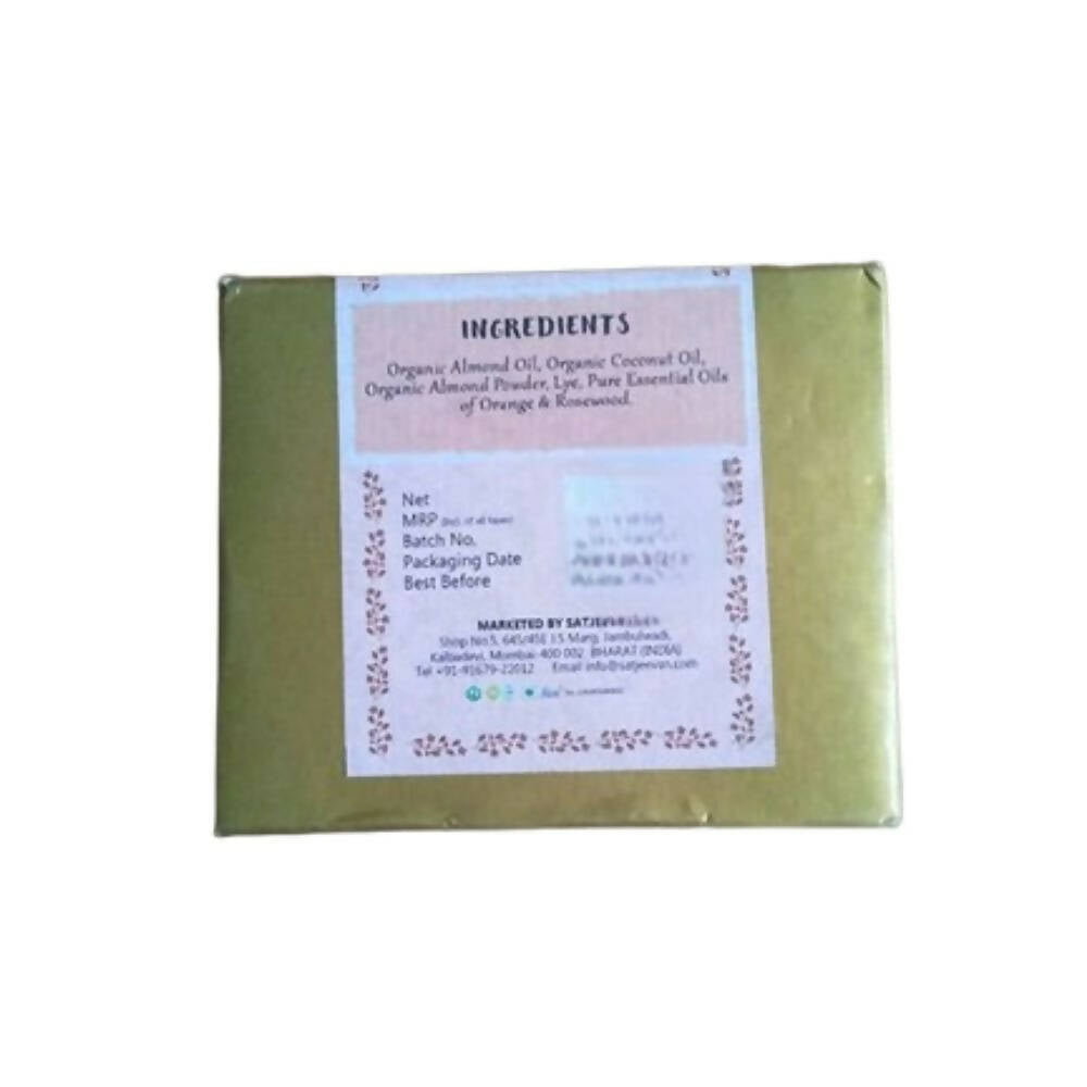 Satjeevan Organic Rose Almond Soap - Swadesiicart