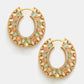 Ruby Raang Gold Polished Multi-Color Kundan Loops | Swadesiicart