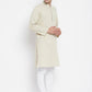 Even Apparels Pure Cotton Men's Kurta in Green Color With Band Collar | Swadesiicart