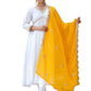 The52 White Women's Gorgeous Embroidered Chanderi Fabric Straight Kurta, Pant and Dupatta Set - Swadesiicart