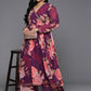 Ahalyaa Women's Traditional wear Kurta Set - Purple | Swadesiicart