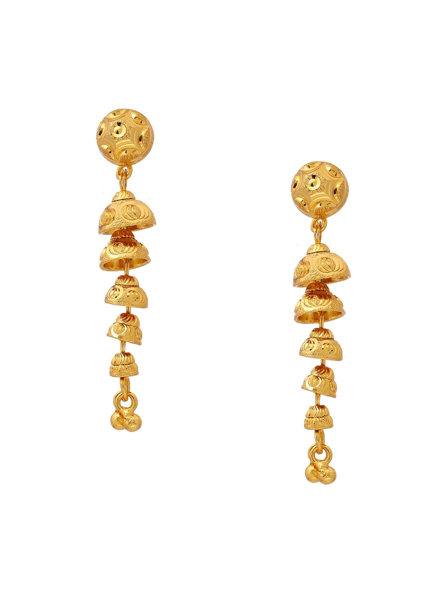 Ruby Raang Traditional Gold Earrings | Swadesiicart