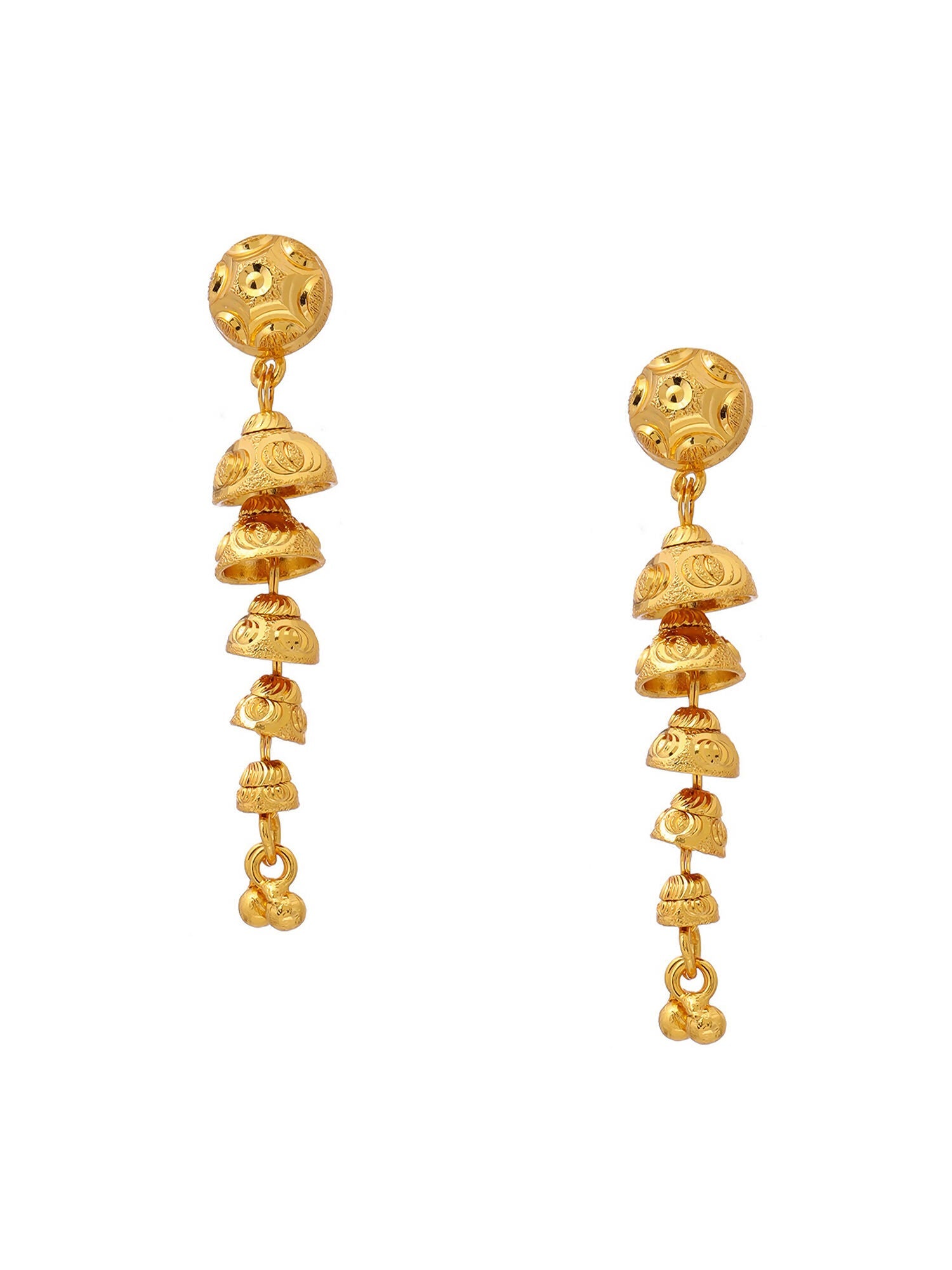 Ruby Raang Traditional Gold Earrings | Swadesiicart
