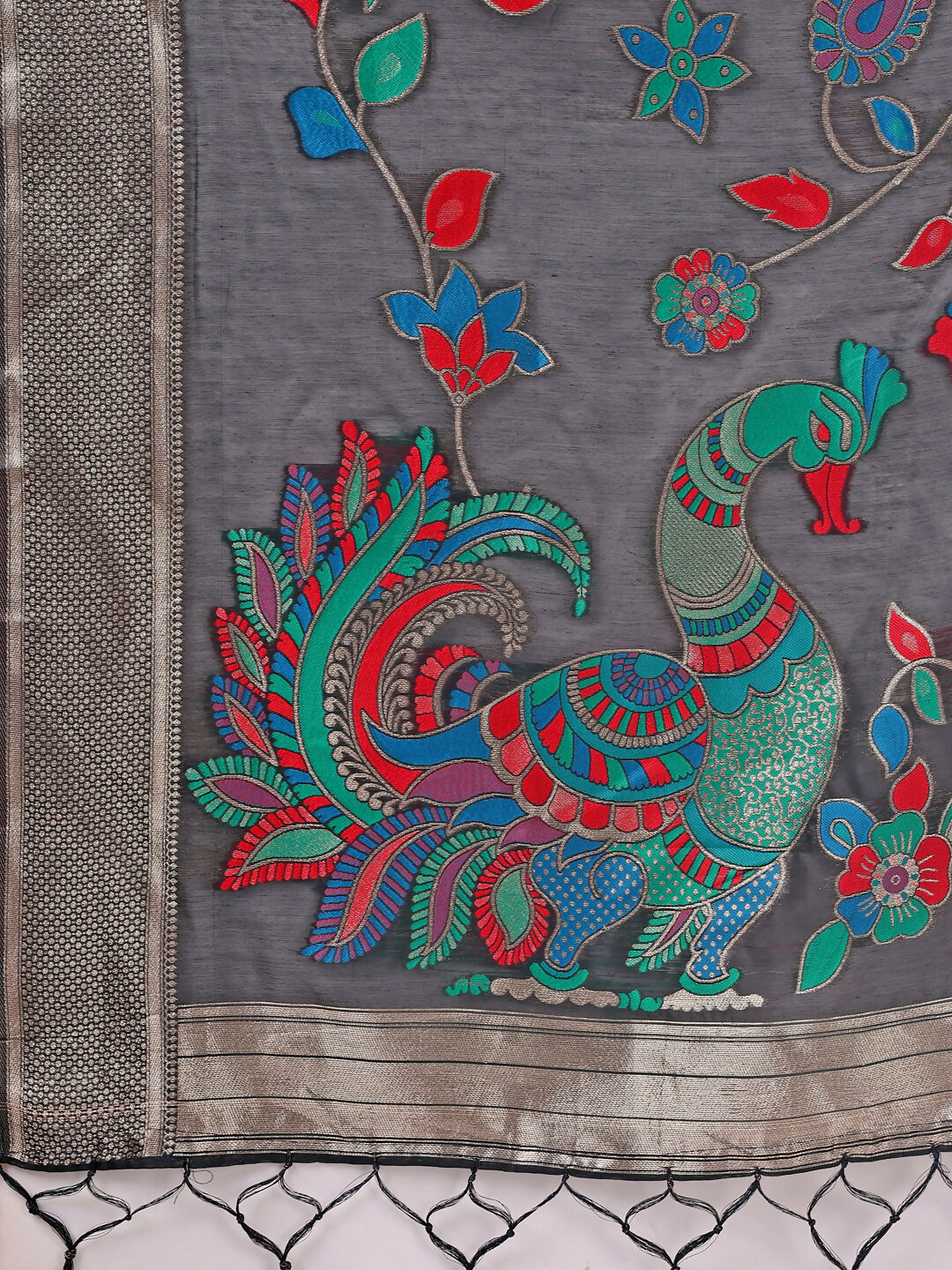 Shree Shyam Fashion Linen Cotton Black Saree
