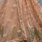 Jyoti Fashion Women's Peach Bridal Net Fancy Foil & Sequins with Multi Thread Embroidered Wedding Lehenga Choli | Swadesiicart