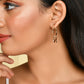 VOJ Women Gold Tonned Star Shape Hoop Stainless Steel Earrings - Swadesiicart