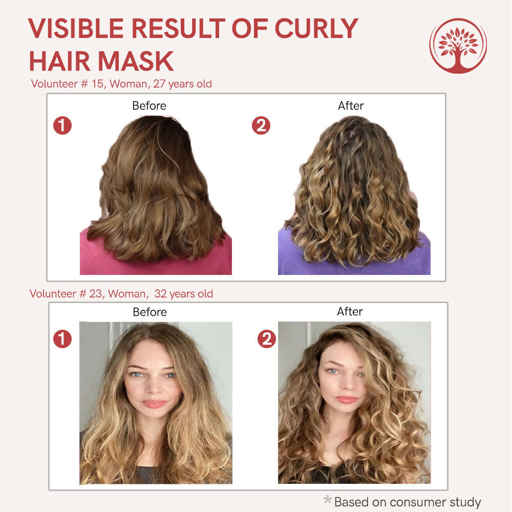 Ivory Natural Curly Hair Mask - Natural Smooth Even Curls For Both Men & Women | Swadesiicart