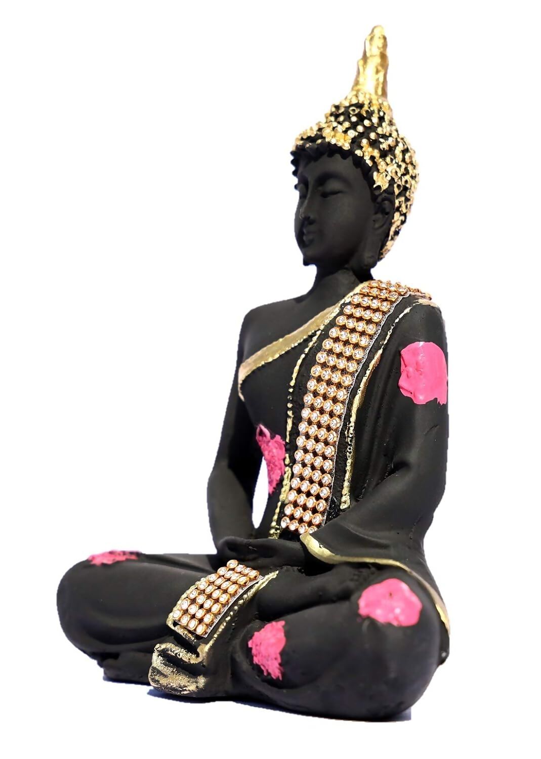 Shri Balaji Enterprises Polyresin Sitting Lord Buddha Idol - Swadesiicart