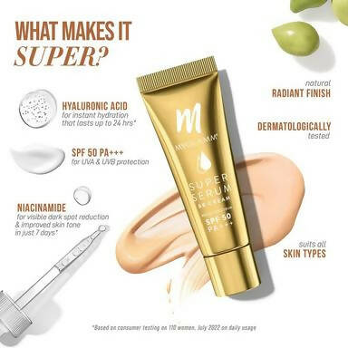 MyGlamm Super Serum BB Cream - 201 Pine - Swadesiicart