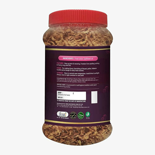 Kings Smart Birista Crispy Fried Onions with Sunflower Oil - Swadesiicart