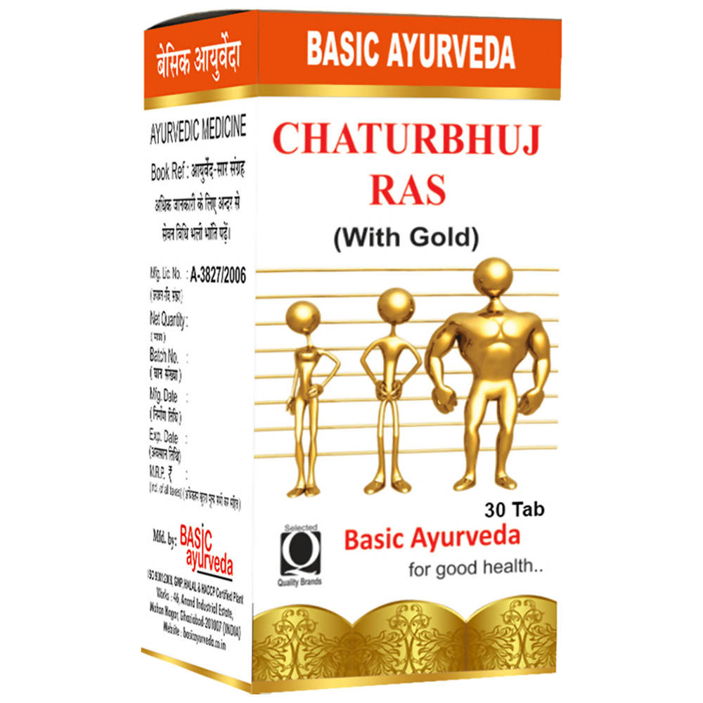 Basic Ayurveda Chaturbhuj Ras (with Gold) Tablet | Swadesiicart