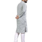 Anaita Grey Lucknowi Work Silk Straight Kurta